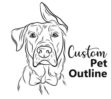 Custom Pet Outline Drawing