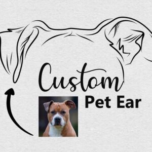 Custom Pet Ear Outline Drawing,