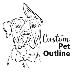 Custom Pet Outline Drawing
